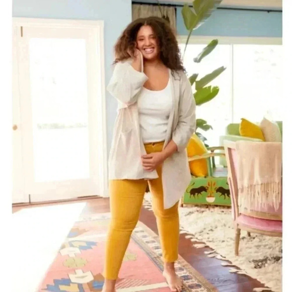 DONNI SANDWASH NEUTRAL GRAY OPEN FRONT RIBBED CARDIGAN OSFA - Picture 1 of 9